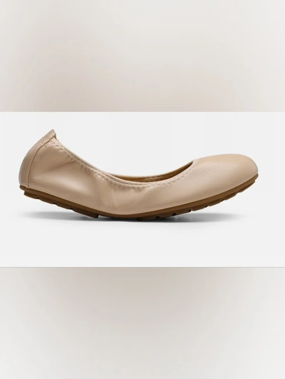 Dream Pairs Beige/Tan Elastic Ballet Flats